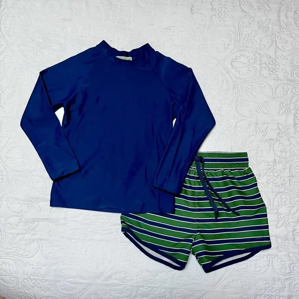 Minnow Boardies Swim Shorts and Rash Guard Set Size 5/6
